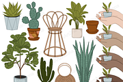 Plant Lover Clipart, an Illustration by GlamArtZhanna (Thumbnail 3 of 6)