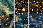 Gold Painted Galaxy Patterns, a Pattern Graphic by PrintablesByFranklyn (Thumbnail 3 of 4)