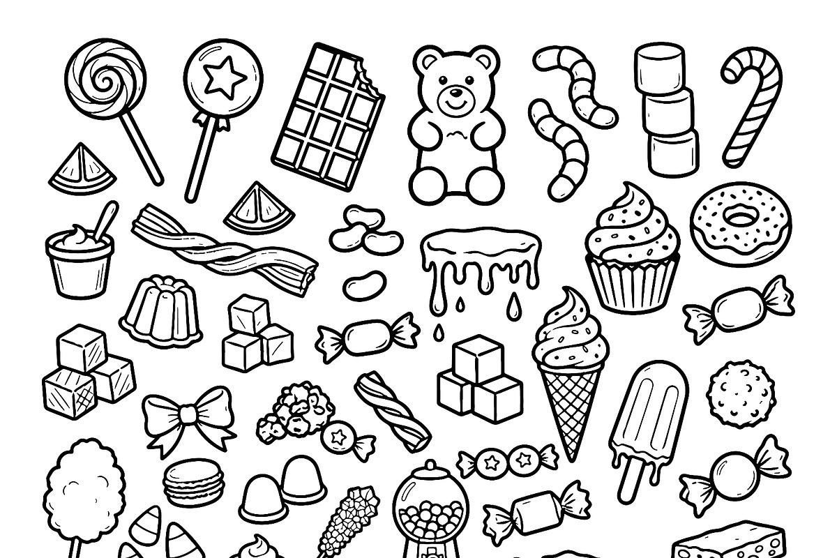 Hand drawn candy collection. Doodle, an Object Illustration by Voodz_shop (Photo 3 of 3)