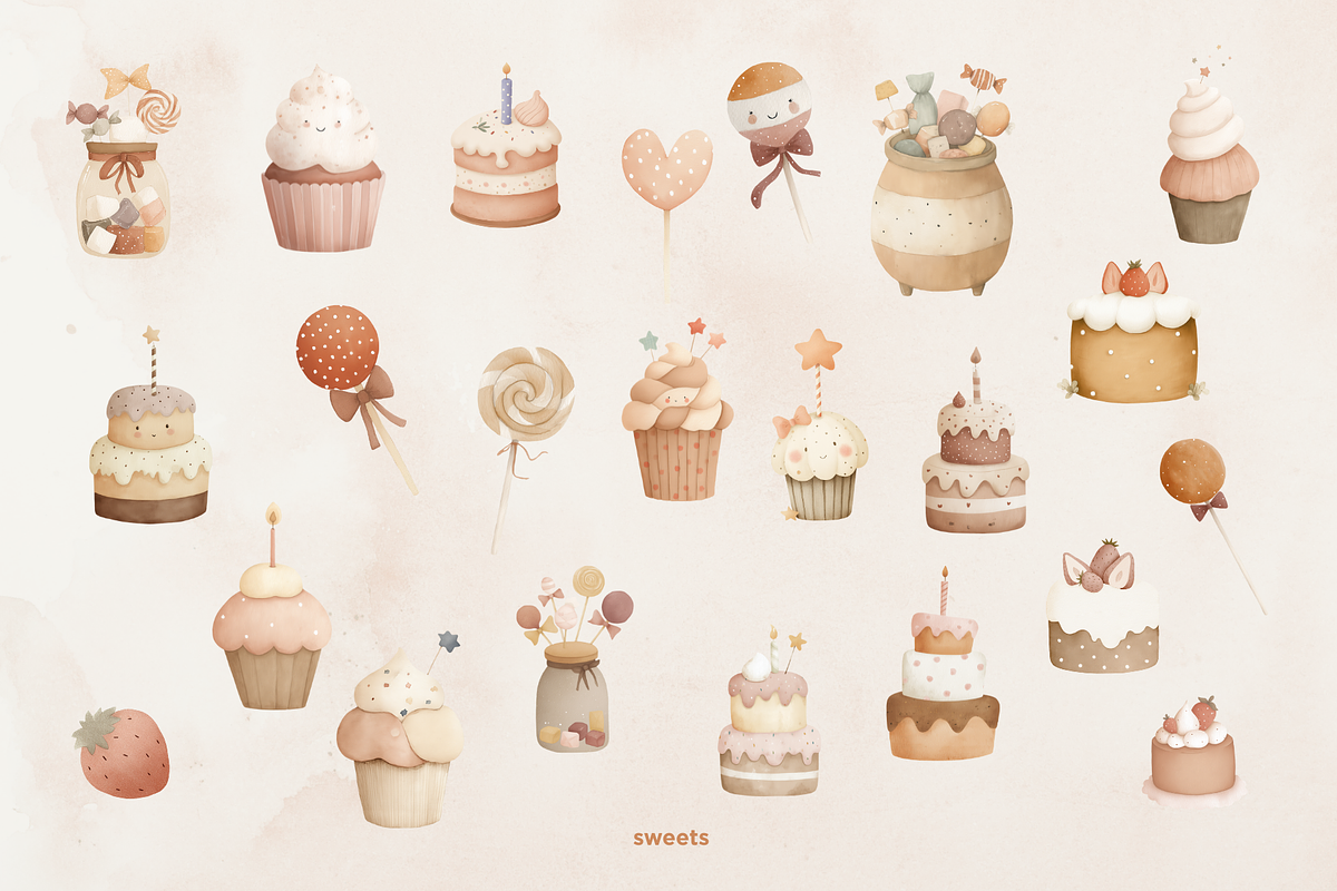 Watercolor Party Animals Clipart, an Object Graphic by JulsIst (Photo 9 of 13)