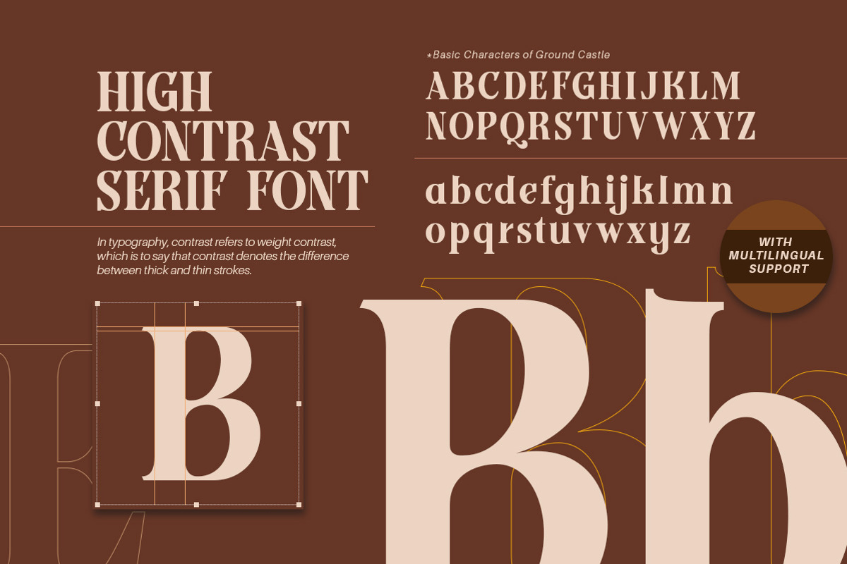 Ground Castle - High Contrast Serif, a Serif Font by Letterhend Studio (Photo 5 of 11)