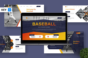 Baseball - Sport Keynote, a Presentation Template by Deepslide Studio