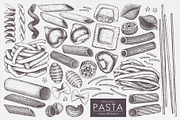 Hand Drawn Italian Pasta Set, a Food Illustration by Yevheniia (Thumbnail 2 of 8)
