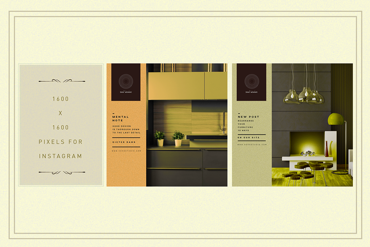 MOOD Interiors SocialMedia Templates, a Social Media Template by Vova (Photo 10 of 12)