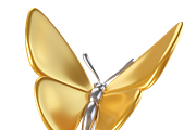 Cute 3D golden Butterflies icons, an Animal 3D Model by Hannet (Thumbnail 4 of 5)