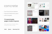 Concrete. Minimalistic HTML Template, a HTML Template by Fastredesign (Thumbnail 1 of 8)