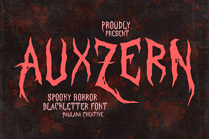 Auxzern Spooky Horror Blackletter