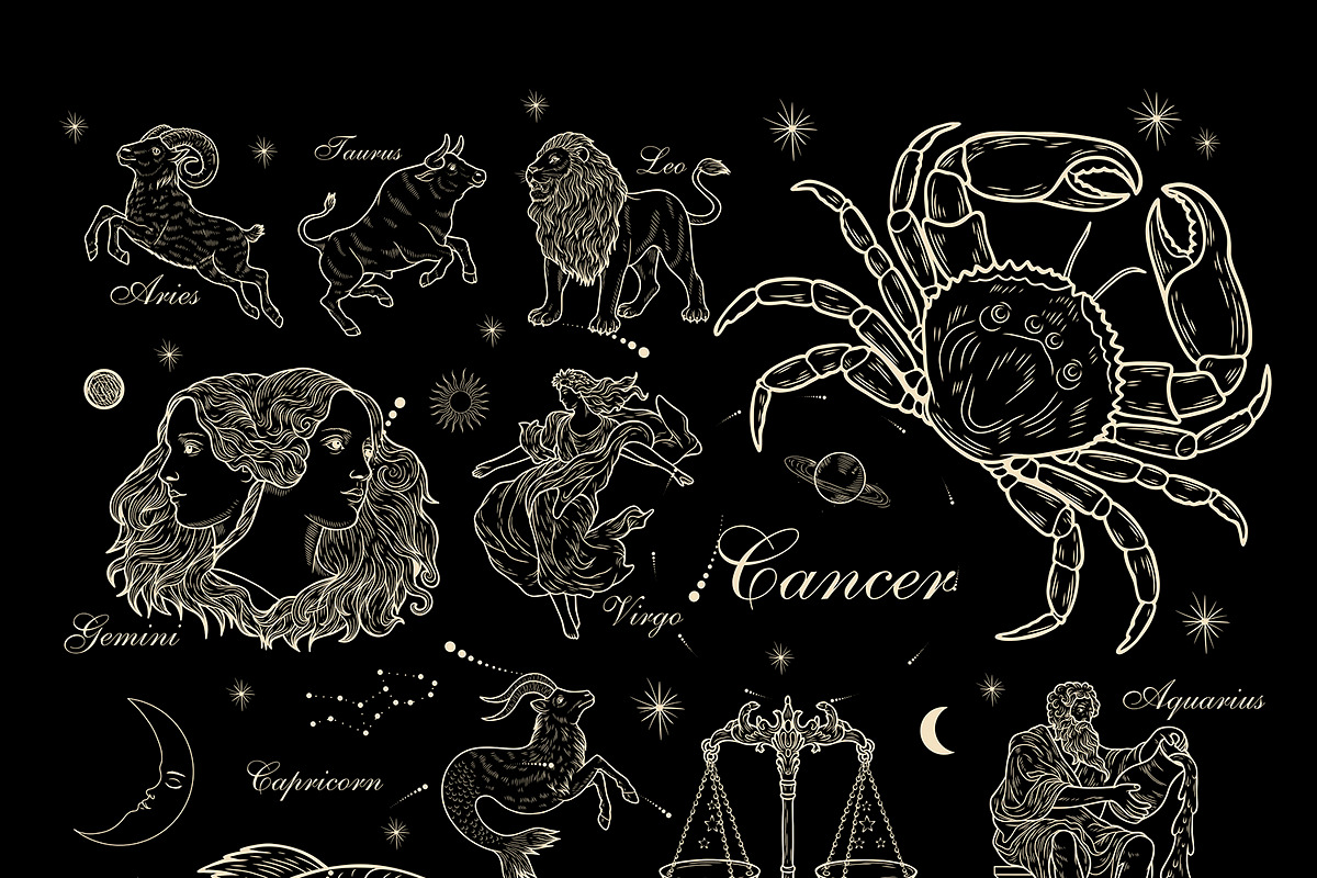 Zodiac & Astrology, a Decorative Illustration by Chikovnaya (Photo 3 of 7)