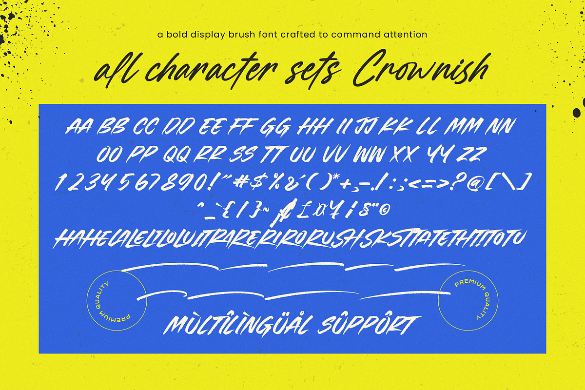 Crownish Display Brush Font, a Script Font by Letterena Studios Script (Photo 9 of 20)