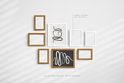 Gallery Wall Mockup | 8 Frames, a Household Mockup by DESIGN BY nube (Thumbnail 4 of 12)