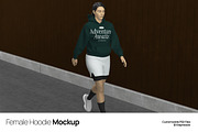Female Hoodie Mockup, a Hoody Mockup by graphicook (Thumbnail 1 of 5)