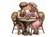 Romantic Couple Clipart JPG, a Person Illustration by Memories By Lea (Thumbnail 6 of 18)