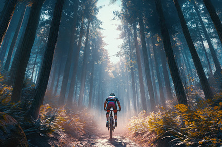 Professional biker navigates through, a Photo by Iftikhar Alam