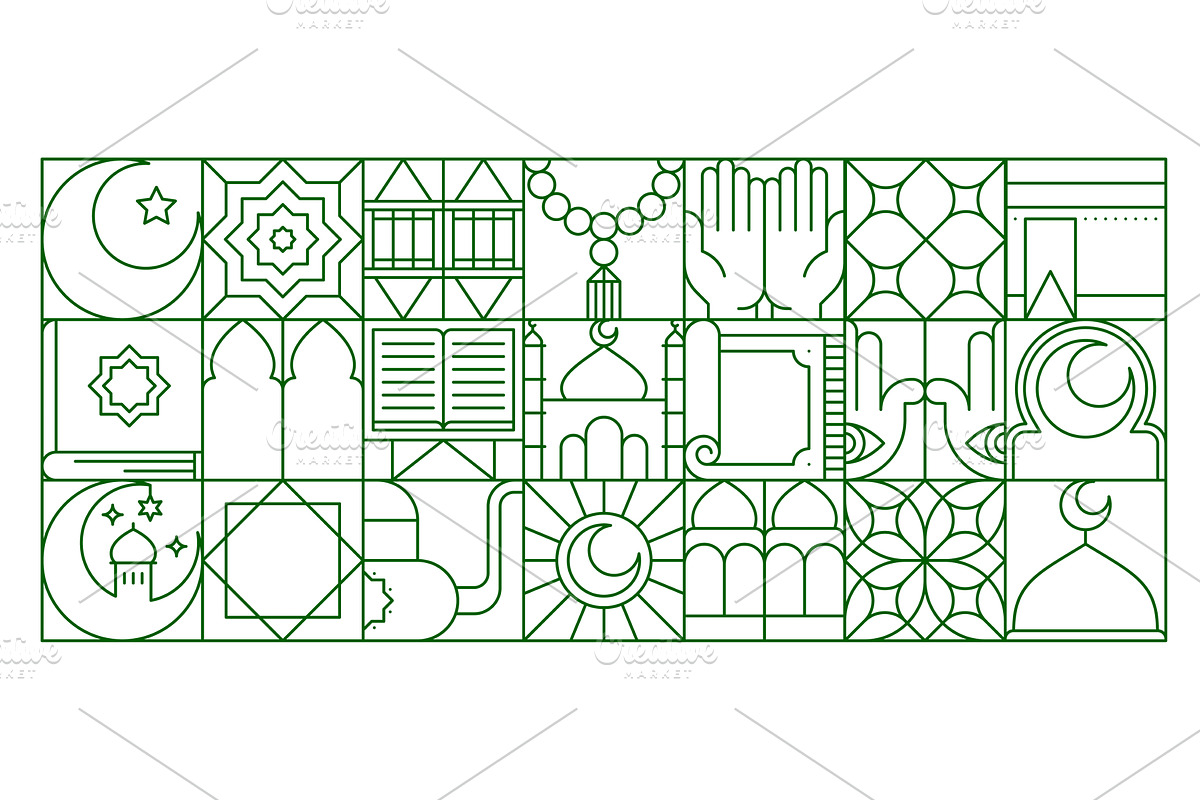 Islam muslim geometric pattern, an Object Illustration by Vector Tradition