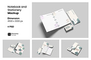 Notebook and Stationery Mockup, a Books & Magazine Mockup by ianmikraz (Thumbnail 1 of 5)