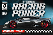 Racing Power Futuristic Speed Font, a Sans Serif Font by Ronny Studio (Thumbnail 1 of 8)