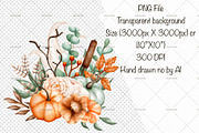 Autumn Pumpkin Watercolor Clipart, an Illustration by Vavavan Artwork (Thumbnail 4 of 4)