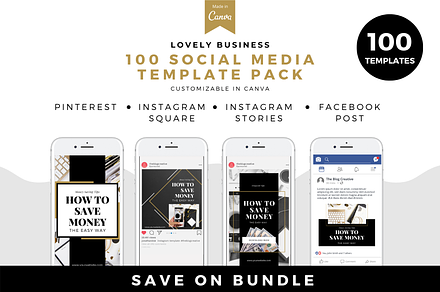 Lovely Business Canva Social Media, a Marketing Template by The Blog Creative
