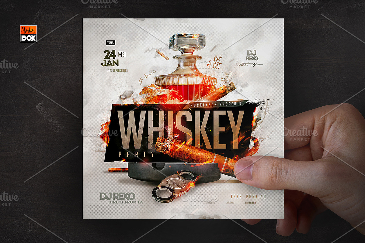 Flyer Whiskey Party, a Flyer Template by MonkeyBOX (Photo 3 of 3)