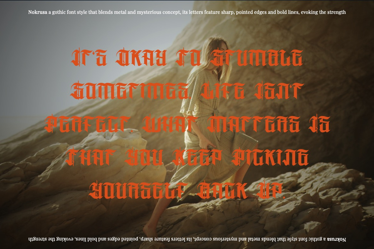 Nokrusa - Gothic Blackletter Font, a Blackletter Font by Dhabee (Photo 3 of 16)