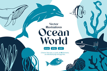 Ocean Marine Animal Illustrations