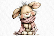 Whimsical Easter Bunny Clipart, an Illustration by Craft Nest (Thumbnail 10 of 11)