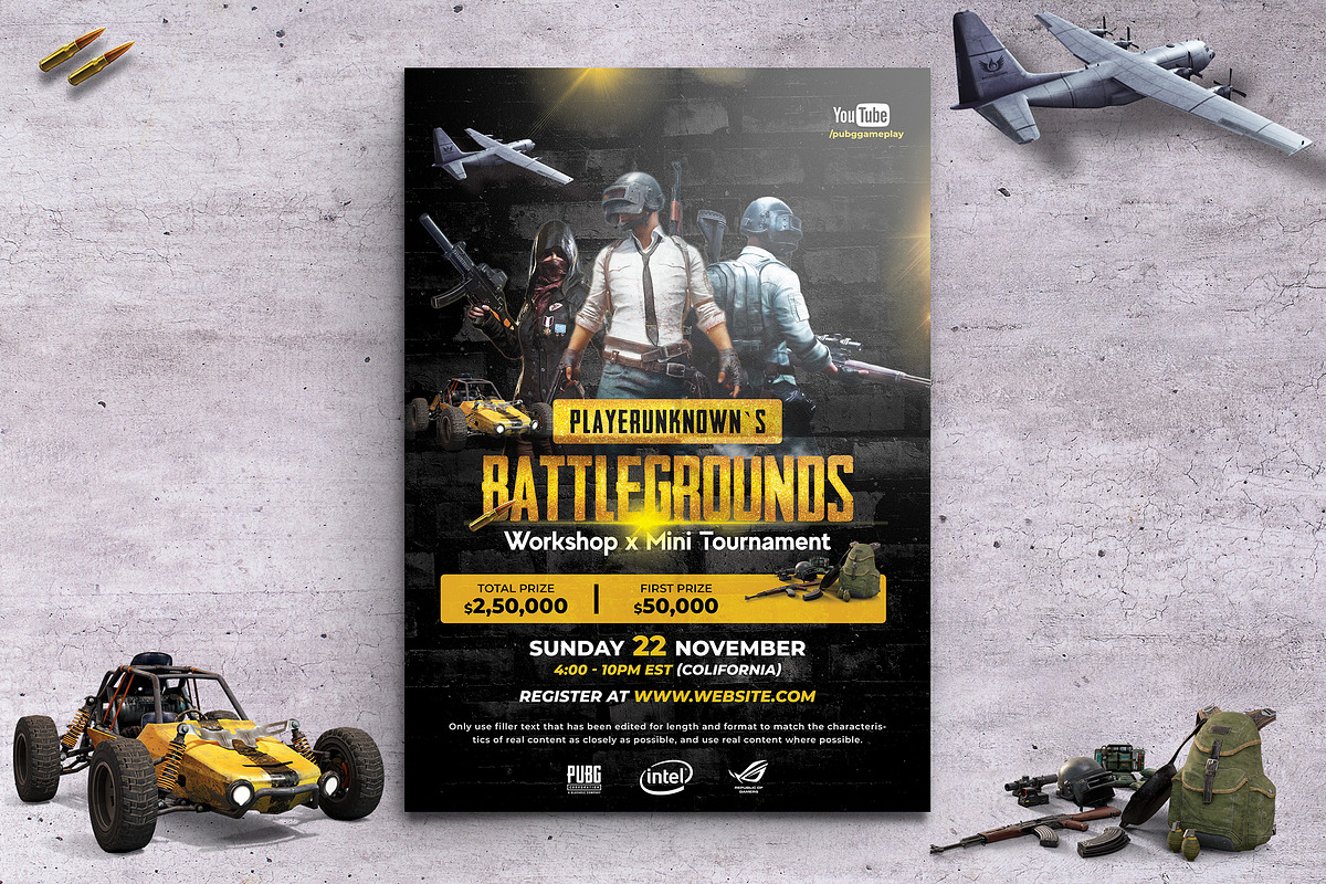 Pubg Game Tournament Flyer, a Flyer Template by 3djagan