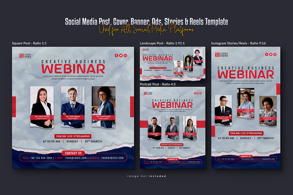Webinar Social Media Template Bundle, a Social Media Template by Creative_View (Photo 3 of 8)