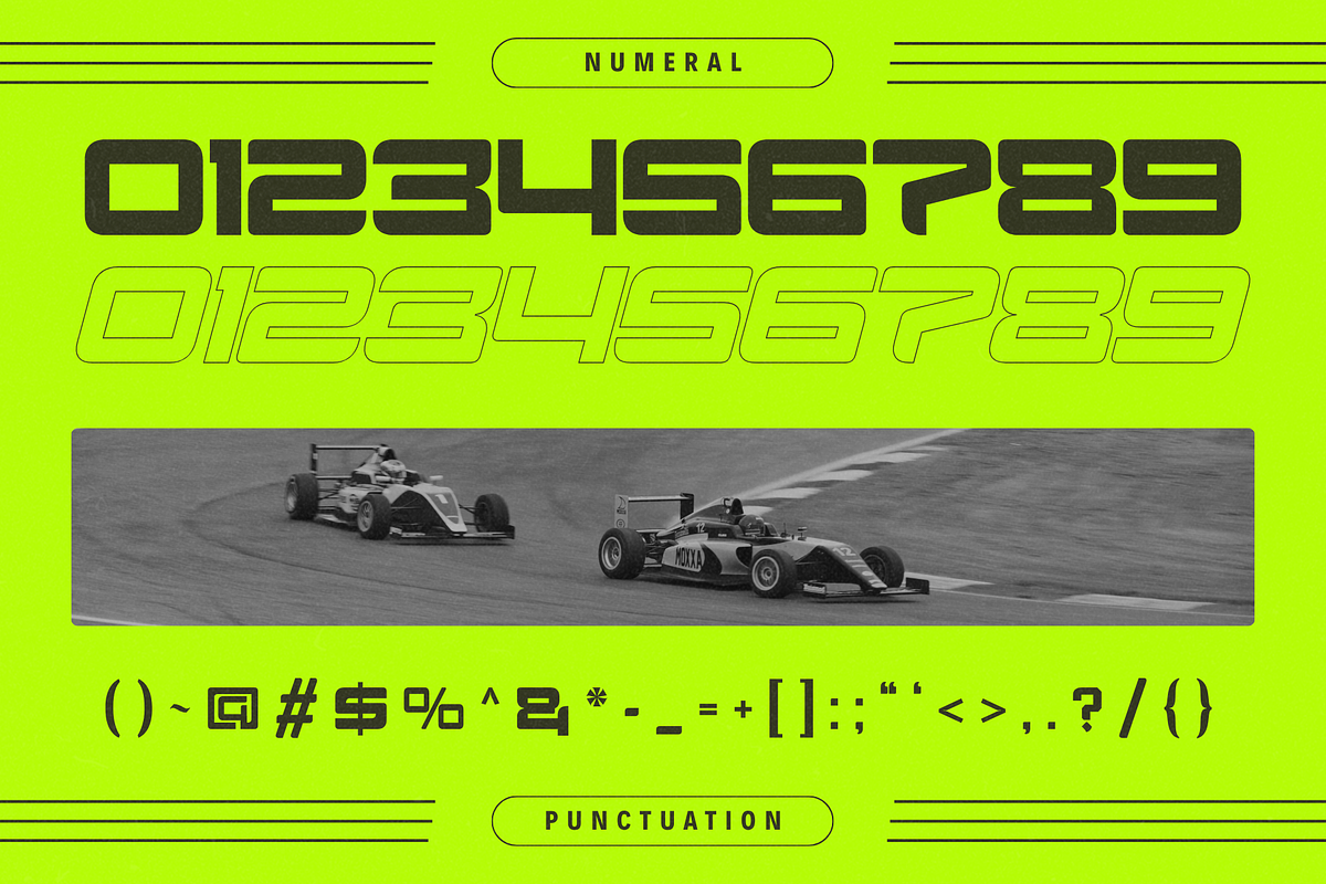 Hyper Sport - Racing Logo Font, a Sans Serif Font by Nirmana Visual (Photo 11 of 17)