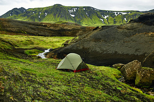 Camping and tents in iceland containing island, icelandic, and hill, a Nature Photo by vitaliymateha photography