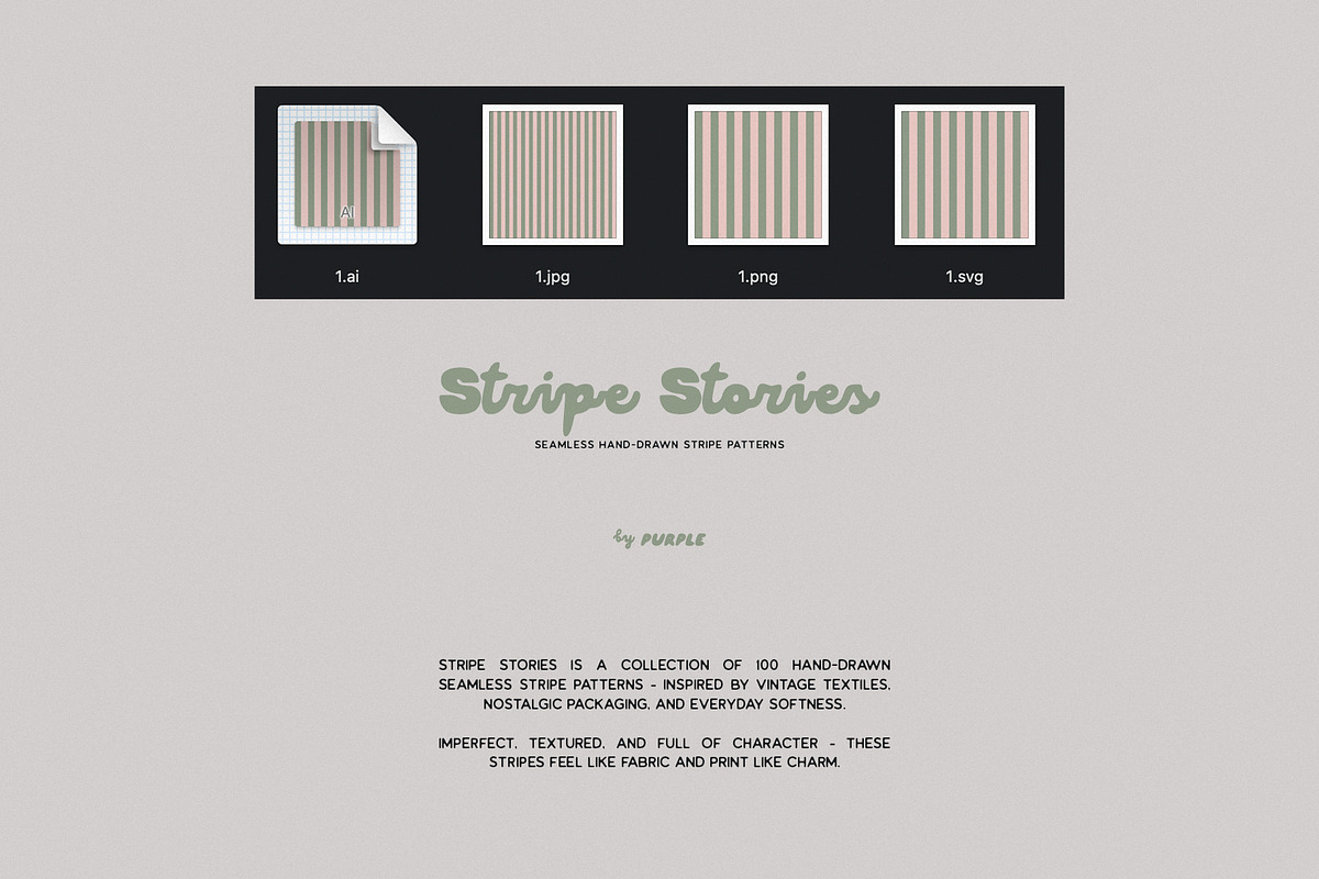 Stripe Stories: Seamless Patterns, a Pattern Graphic by Purple (Photo 12 of 14)