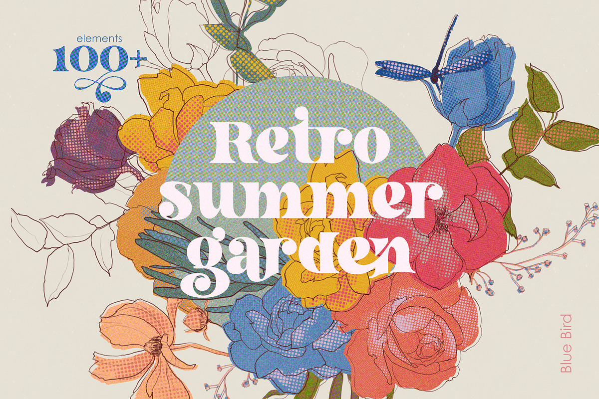 Retro Floral Summer Garden, an Object Illustration by Colden Blue (Photo 1 of 11)