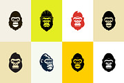 Gorilla logo collection, a Branding & Logo Template by Team_Ultra_Graphics (Thumbnail 1 of 9)