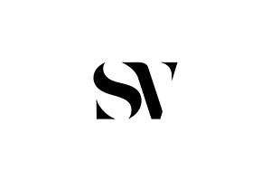SV initial logo, a Branding & Logo Template by ZHR Creative