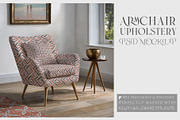 Armchair Upholstery Mockup, a Household Mockup by mock-ups (Thumbnail 1 of 13)