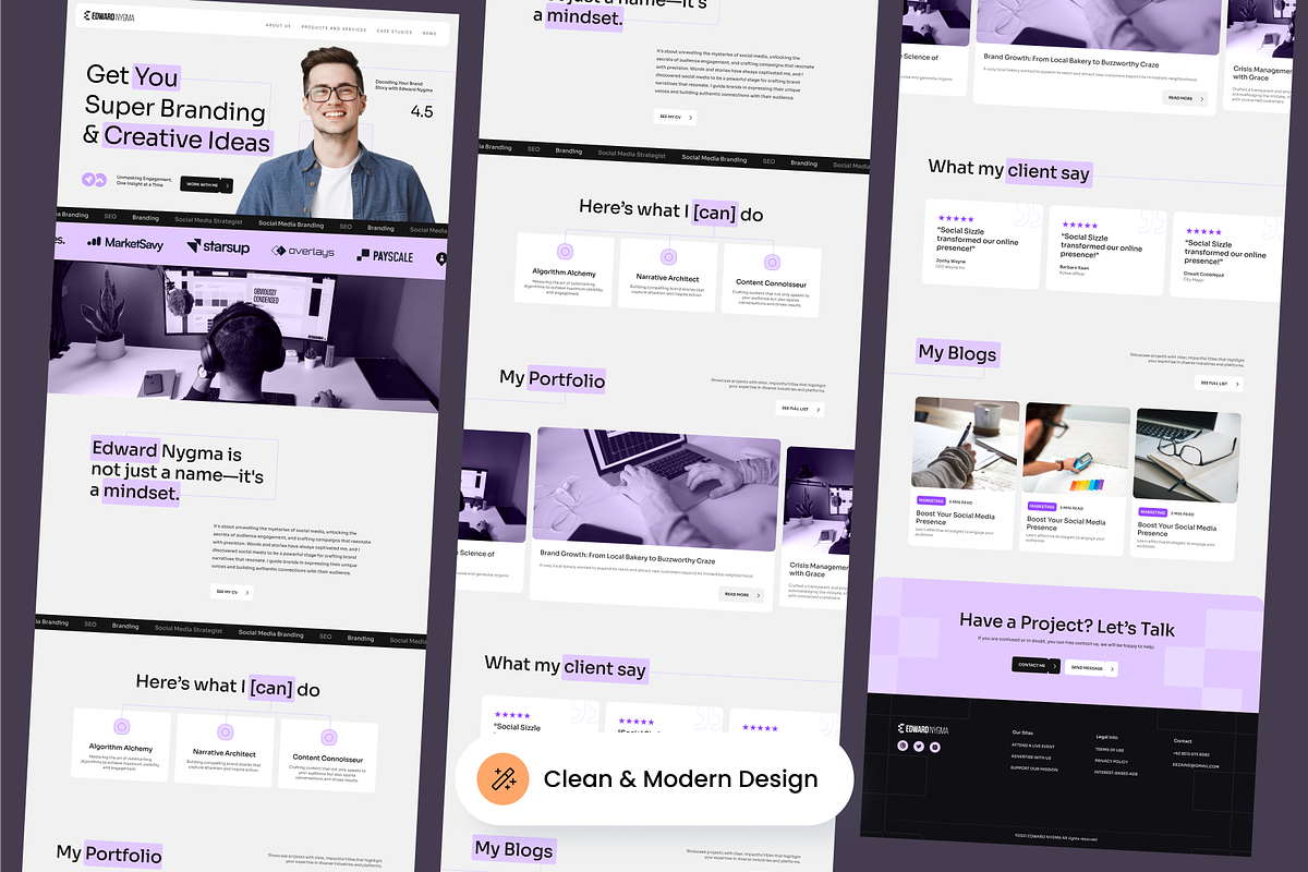 Personal Portfolio Landing Page, a Landing Page Template by SLAB! Design (Photo 3 of 3)