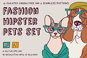 Vector fashion pets set, an Animal Illustration by Crowhouse (Thumbnail 1 of 6)