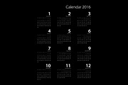 Calendar 2016 black & white, a Stationery Template by Rommeo79 (Thumbnail 1 of 2)