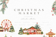 Christmas Market, a Seasonal Illustration by heyiamalice (Thumbnail 3 of 15)