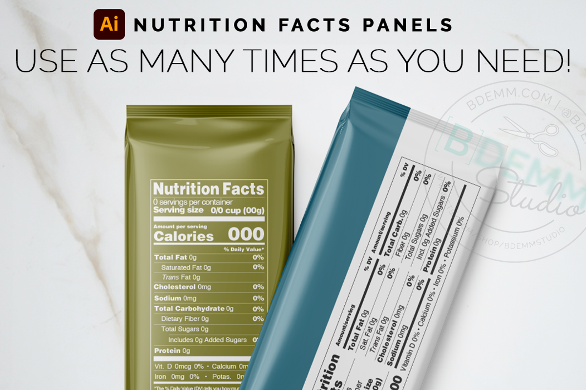 Adobe Nutrition Facts Panel Template, a Branding & Logo Template by Bdemm Studio (Photo 5 of 7)