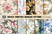Rococo Christmas Seamless Patterns, a Pattern Graphic by CitraGraphics (Thumbnail 1 of 4)