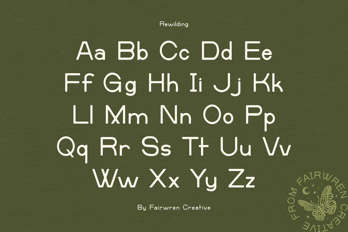 Rewilding, a Sans Serif Font by Fairwren Creative (Photo 2 of 9)