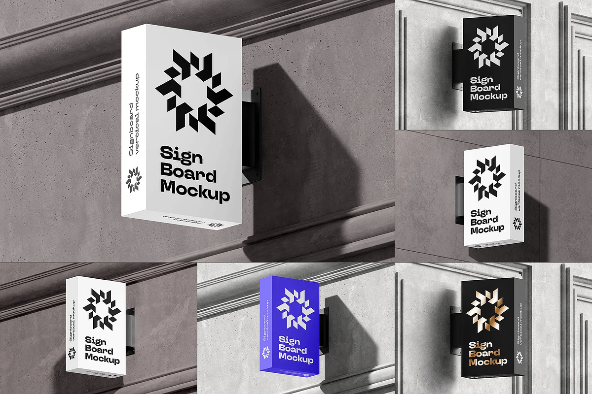 Signboard Vertical Mock-up, an Advertising Mockup by zippypixelstudio (Photo 1 of 14)