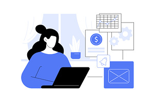 Routine app isolated cartoon vector, a Person Illustration by Visual Generation
