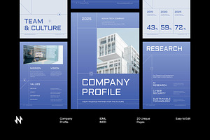 Gradient Minimalist Company Profile, a Brochure Template by Neermana