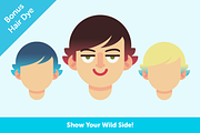Female Avatar Generator, an Illustration by Blue Cyclops Shop (Thumbnail 5 of 5)