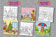 Cozy Friends New Year Coloring Book, an Illustration by one-touch (Thumbnail 3 of 9)