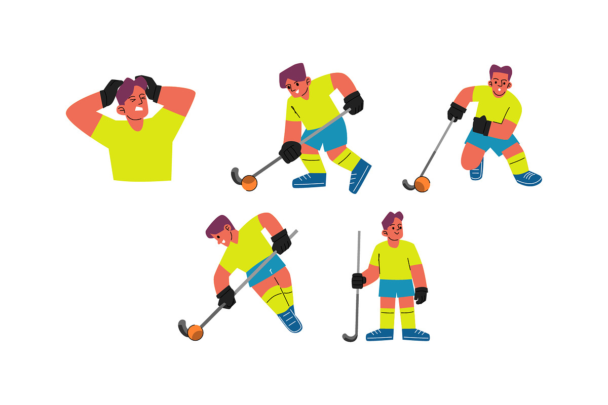 Character Hockey Man Vol 2 Doodle, a Sport Illustration by SLAB! Design (Photo 3 of 3)