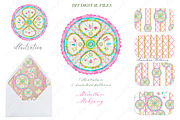 Mahjong Medallion Clipart Watercolor, a Decorative Illustration by LABFcreations (Thumbnail 4 of 4)