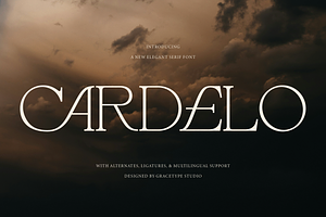 Cardelo | Elegant Serif Font, a Serif Font by gracetype_studio